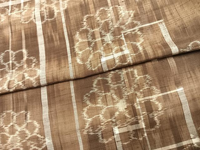 平和屋着物▽上質な紬 単衣 花尽くし 正絹 逸品 AAAU8673fy