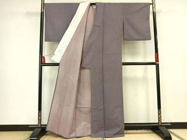 平和屋着物▽小紋 単衣 花尽くし 洗える着物 AAAU8682fy