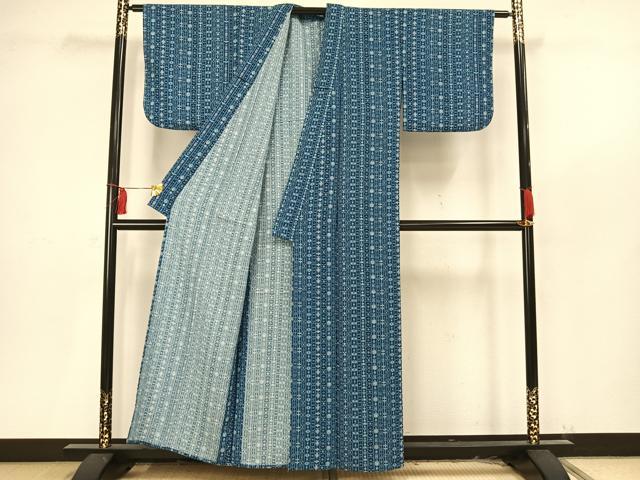 平和屋着物▽小紋 単衣 草花間道 洗える着物 AAAU8709fy