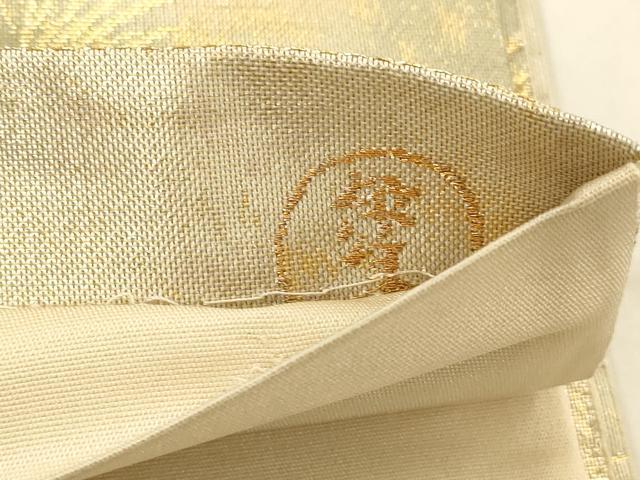 平和屋着物◎六通柄袋帯 唐織 琳派林草図の世界 金糸 正絹 逸品 AAAU9837fw