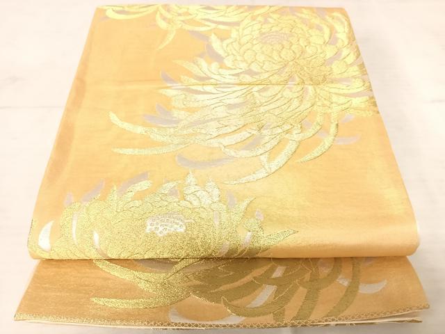 平和屋着物◎六通柄袋帯 乱菊 金糸 正絹 逸品 AAAU9991yx