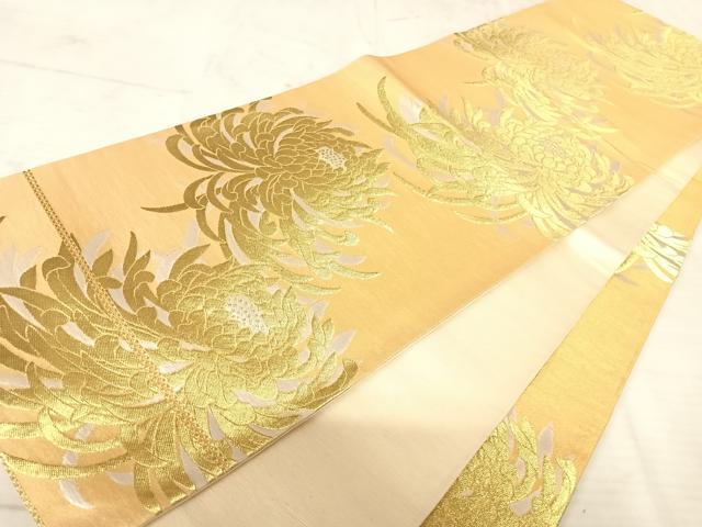 平和屋着物◎六通柄袋帯 乱菊 金糸 正絹 逸品 AAAU9991yx