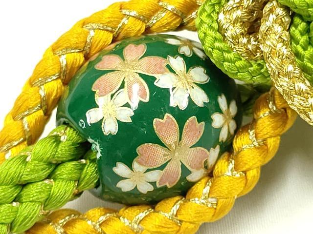 平和屋着物●和装小物 振袖用帯締め 装飾 飾り玉 パール ラインストーン 金糸 撚り房 逸品 未使用 AAAV1654ay