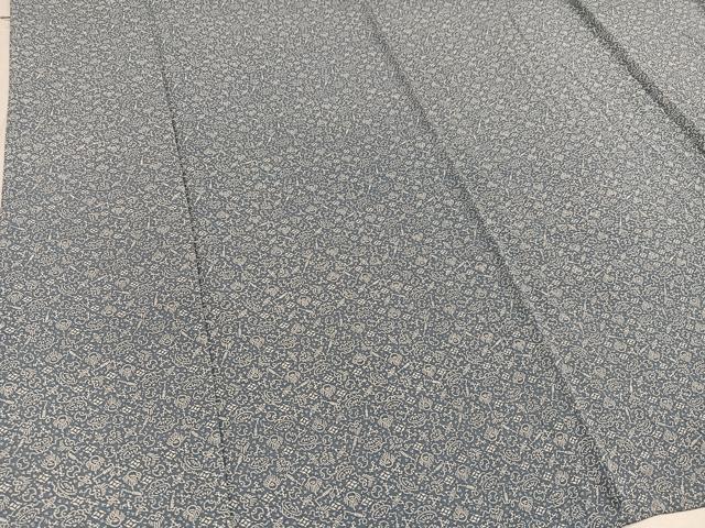 平和屋着物▽加賀友禅の型染 板場友禅 坂口幸市 加賀小紋 単衣 宝尽くし 正絹 逸品 未使用 AAAV2490ph