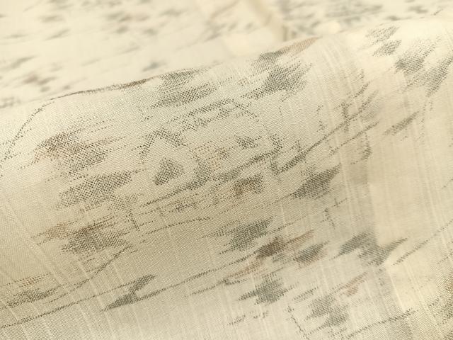 平和屋着物*夏物 小紋 風景草花文 交織 逸品 AAAV2555ph