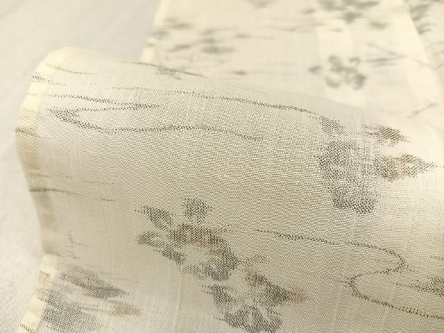 平和屋着物*夏物 小紋 風景草花文 交織 逸品 AAAV2555ph