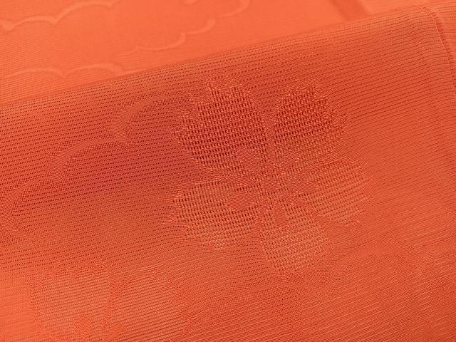 平和屋着物*夏物 色無地 雲重ね花紋絽 赤茶色 正絹 逸品 AAAV2557ph