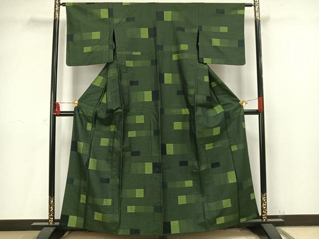 平和屋着物▽小紋 単衣 色紙文 AAAV2602fy