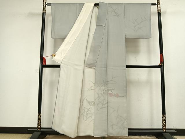 平和屋着物▽訪問着 無双 紗袷 紗×紗 鴛鴦文 正絹 逸品 AAAV2604fy