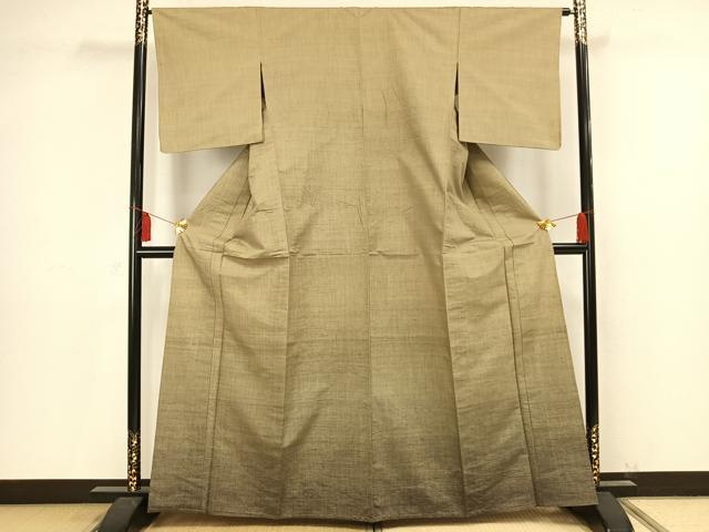 平和屋着物▽上質な紬 訪問着 単衣 霞文 正絹 逸品 AAAV2606fy
