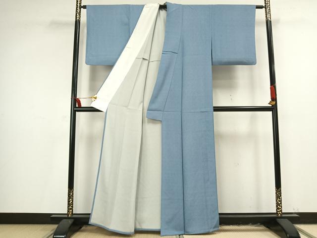 平和屋着物▽服部染工 江戸小紋 単衣 立分銅 正絹 逸品 AAAV2615fy