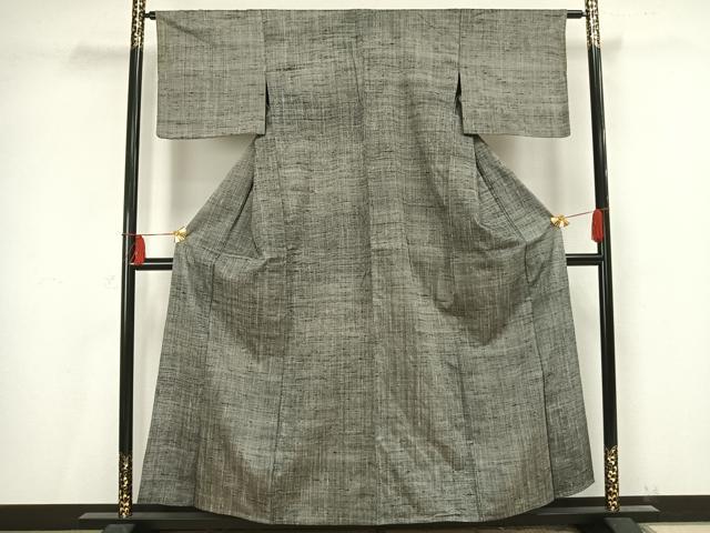 平和屋着物▽上質な紬 単衣 霞文 正絹 逸品 AAAV2619fy