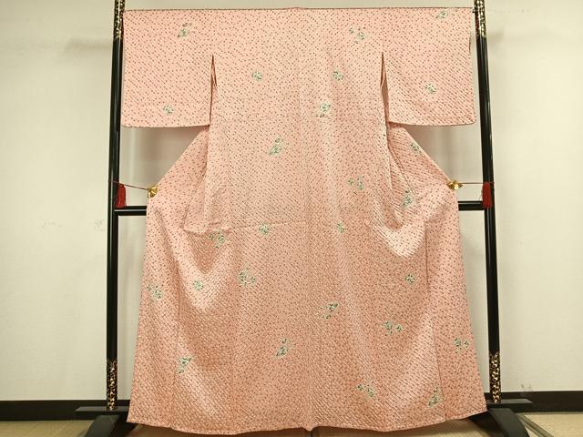 平和屋着物▽上質な紬 単衣 絞り 辻が花 正絹 逸品 AAAV2627fy