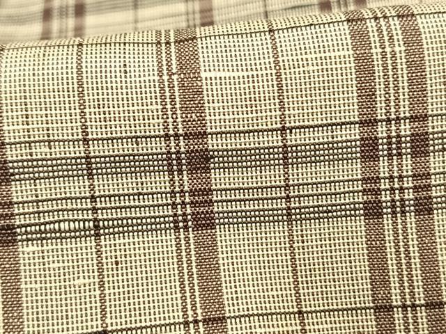平和屋着物▽上質な紬 単衣 格子 正絹 逸品 AAAV2633fy