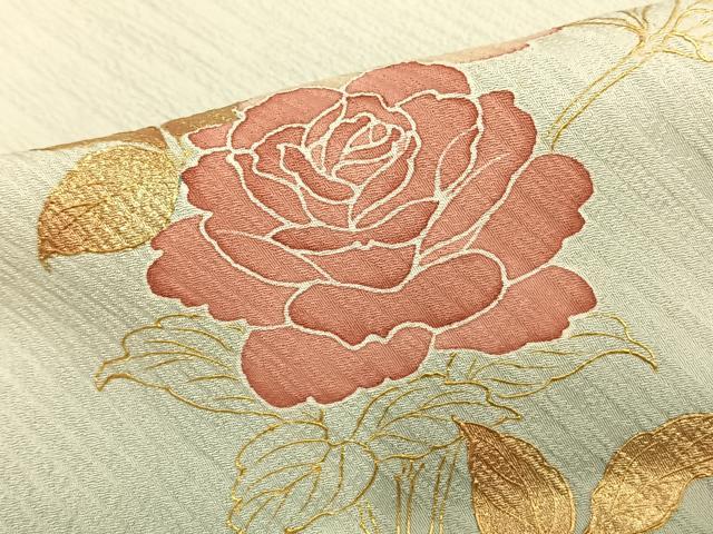 平和屋着物▽訪問着 単衣 友禅 草花文 金糸 金彩 正絹 逸品 AAAV2637fy