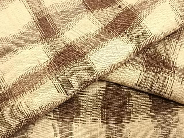 平和屋着物▽上質な紬 単衣 変わり縞 正絹 逸品 AAAV2643fy