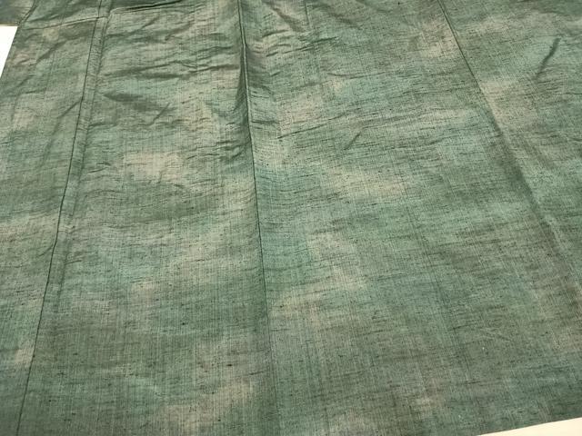 平和屋着物▽上質な紬 単衣 霞文 正絹 逸品 AAAV2647fy
