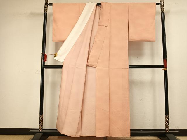 平和屋着物▽上質な小紋 単衣 檜垣地紋 正絹 逸品 AAAV2654fy