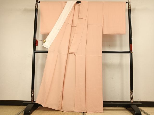 平和屋着物▽上質な色無地 単衣 糸屋輪宝地紋 雄黄色 正絹 逸品 AAAV2664fy