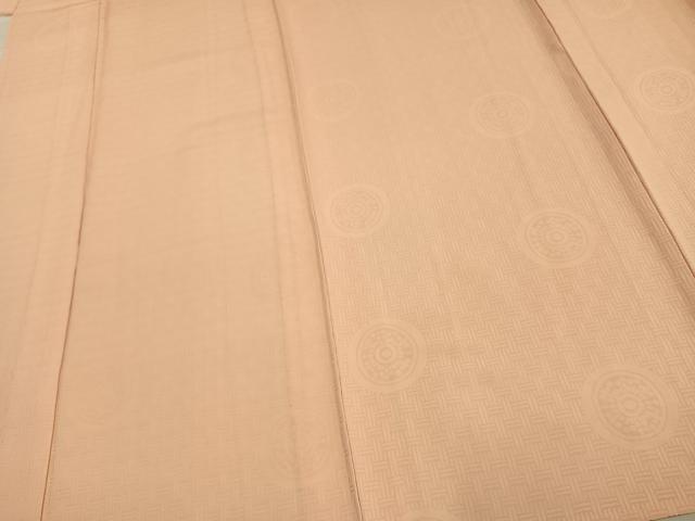 平和屋着物▽上質な色無地 単衣 糸屋輪宝地紋 雄黄色 正絹 逸品 AAAV2664fy