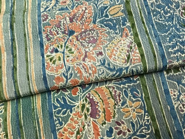平和屋着物▽上質な小紋 単衣 草花間道 正絹 逸品 AAAV2670fy