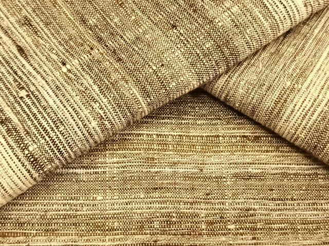 平和屋着物▽上質な紬 単衣 横縞 正絹 逸品 AAAV2678fy