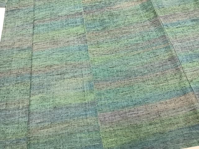 平和屋着物▽上質な紬 単衣 霞文 正絹 逸品 AAAV2691fy