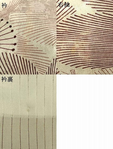 平和屋着物▽上質な小紋 単衣 花尽くし 正絹 逸品 AAAV2695fy
