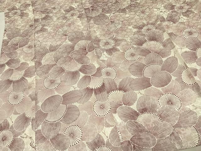 平和屋着物▽上質な小紋 単衣 花尽くし 正絹 逸品 AAAV2695fy