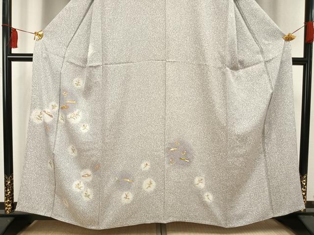 平和屋着物▽訪問着 単衣 草花文 金彩 そごう百貨店扱い 正絹 逸品 AAAV2705fy