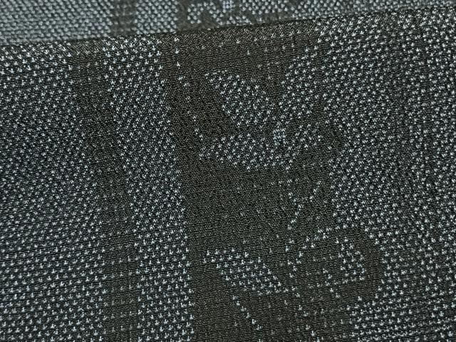 平和屋着物▽本塩沢 単衣 草花間道 正絹 逸品 AAAV2738fy
