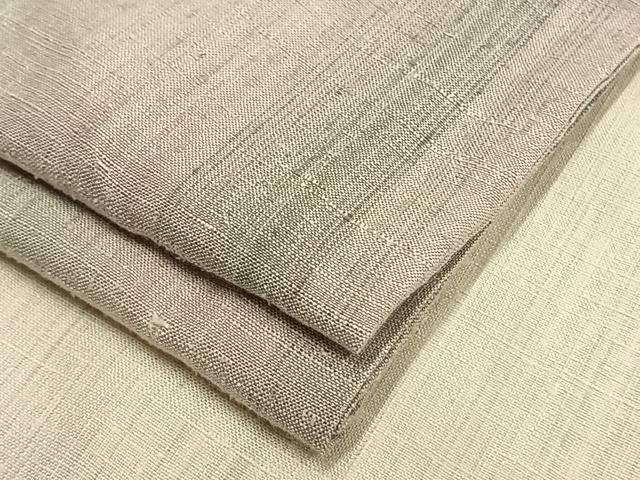 平和屋着物▽上質な紬 単衣 縞 正絹 逸品 AAAV2741fy
