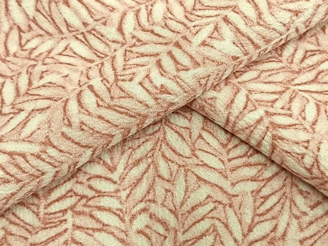 平和屋着物▽小紋 単衣 山野愛子 手描き 葉尽くし 洗える着物 AAAV2754fy