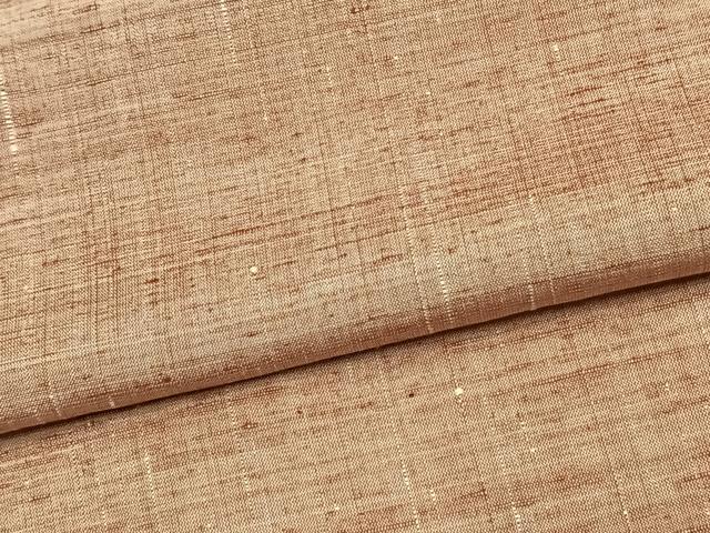 平和屋着物▽上質な紬 単衣 色無地 水柿色 正絹 逸品 未使用 AAAV2770fy