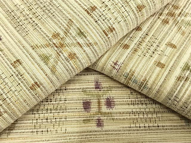 平和屋着物▽上質な紬 単衣 幾何学文様 正絹 逸品 AAAV2777fy
