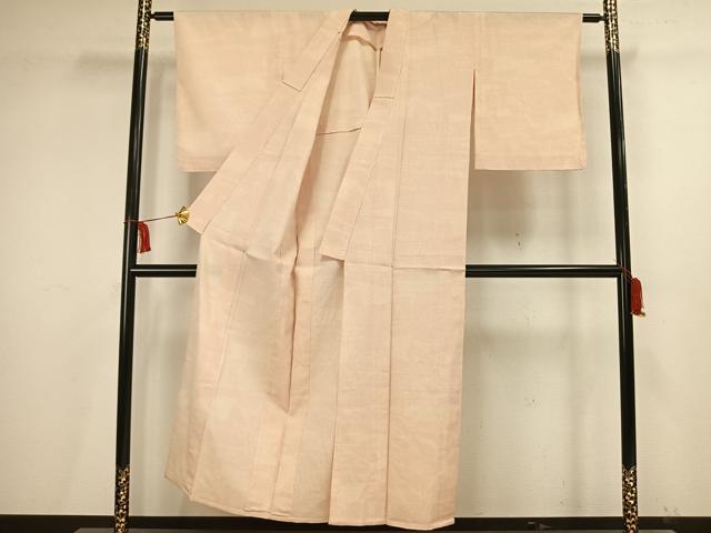 平和屋着物▽本塩沢 単衣 110亀甲 亀甲文様 正絹 逸品 AAAV2780fy