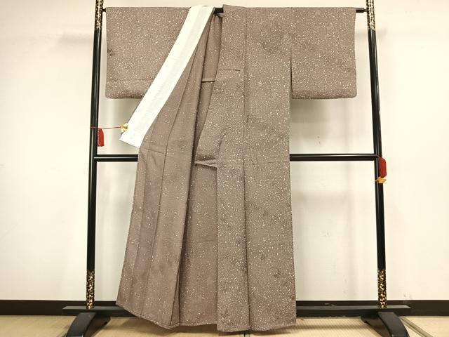 平和屋着物▽訪問着 単衣 舞蝶地紋 正絹 逸品 AAAV2804fy