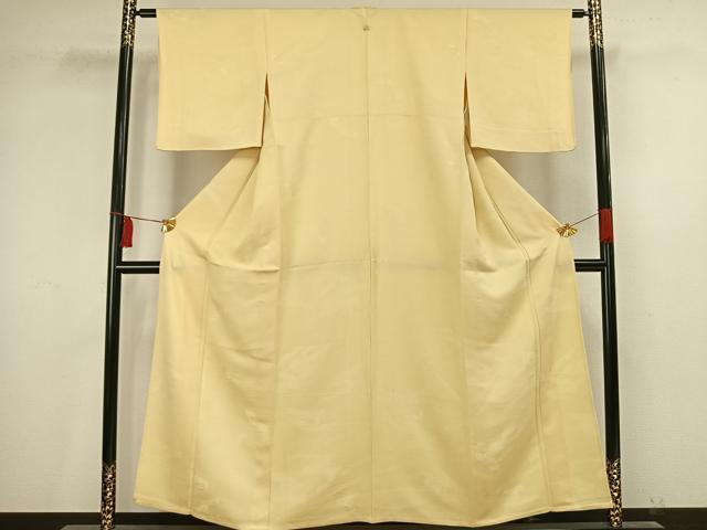 平和屋着物▽上質な色無地 単衣 熨斗花地紋 砥粉色 正絹 逸品 AAAV2846fy