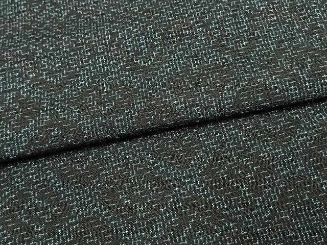 平和屋着物▽上質な紬 単衣 幾何学文様 正絹 逸品 AAAV2852fy