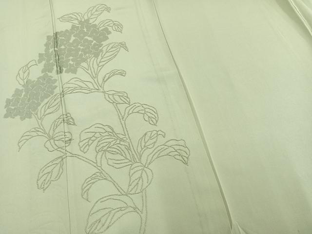平和屋着物▽訪問着 単衣 中国三大刺繍 相良刺繍 草花文 正絹 逸品 AAAV2871fy