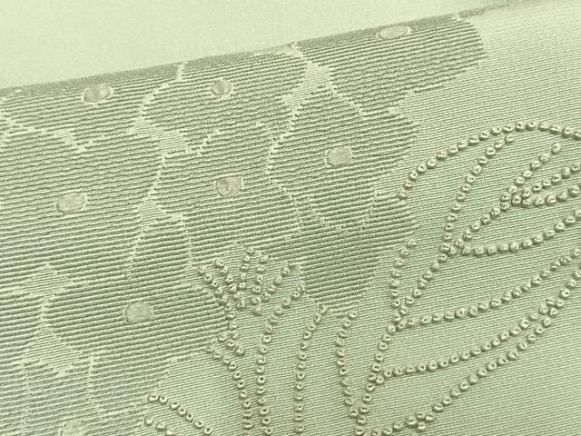 平和屋着物▽訪問着 単衣 中国三大刺繍 相良刺繍 草花文 正絹 逸品 AAAV2871fy
