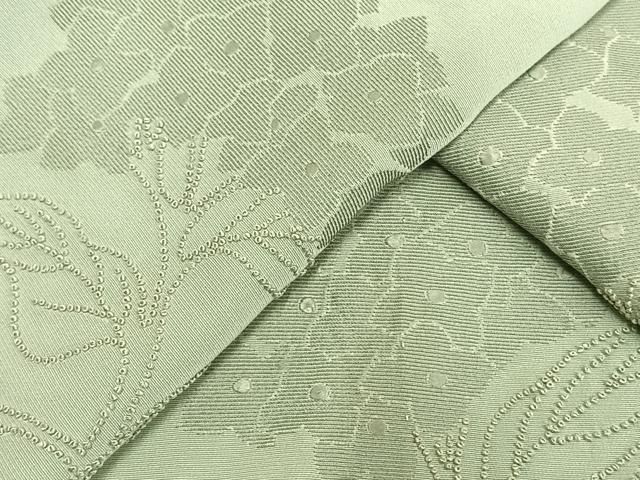 平和屋着物▽訪問着 単衣 中国三大刺繍 相良刺繍 草花文 正絹 逸品 AAAV2871fy