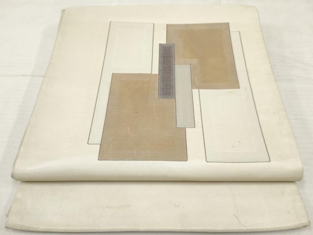 平和屋着物◎太鼓柄袋帯 幾何学文 正絹 逸品 AAAV3009sg
