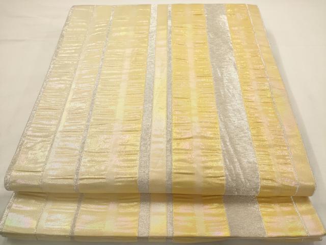 平和屋着物◎六通柄 京袋帯 額縁仕立て 間道 銀糸 正絹 逸品 AAAV6604dt
