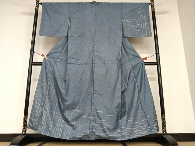 平和屋着物●本場染大島紬 訪問着 草花文 正絹 逸品 AAAV7029zg