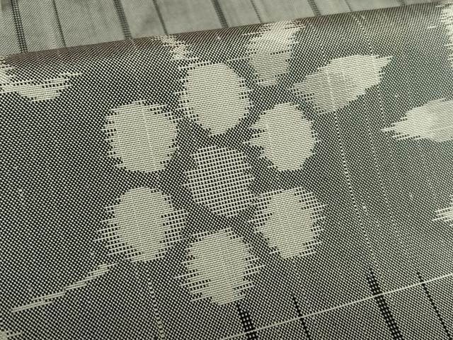 平和屋着物●上質な紬 横段花唐草文 正絹 逸品 AAAV7035zg