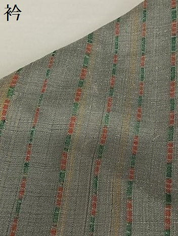 平和屋着物●上質な紬 絞り 縞 正絹 逸品 AAAV7037zg