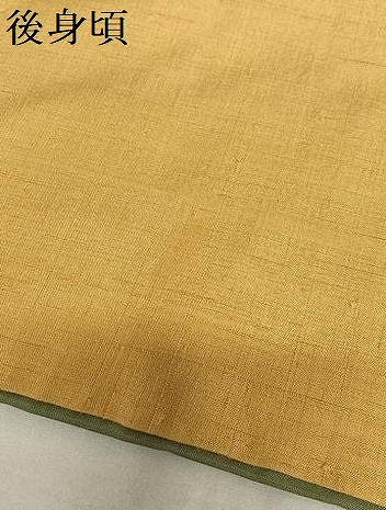 平和屋着物●上質な紬 色無地 狐色 正絹 逸品 AAAV7054zg