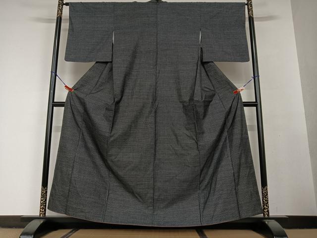 平和屋着物●本場大島紬 アンサンブル 格子 正絹 逸品 AAAV7057zg