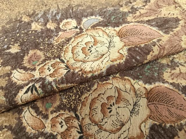 平和屋着物●上質な小紋 草花文 金彩 正絹 逸品 AAAV7072zg